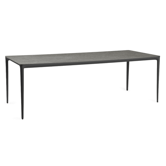Elegante Dinging Tafel 219x92cm Alu Anthraciet/trespa Dark Basalt