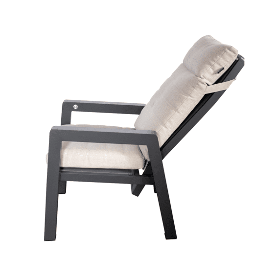 Valence Pump Chair Alu Met Beige Kussen