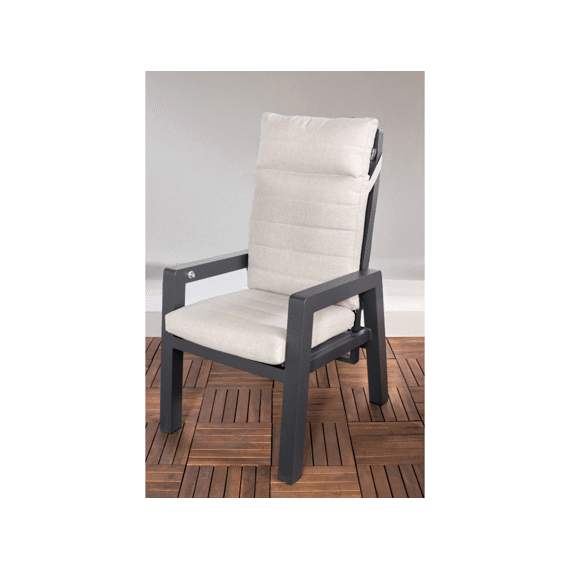 Valence Pump Chair Alu Met Beige Kussen