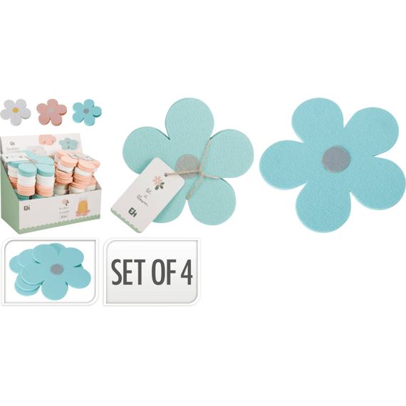 Onderzetter Set/4 Bloem Model