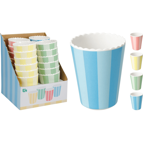 Beker Melamine 8xh10cm Bloem