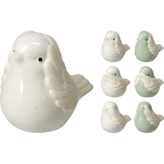 Vogel Porcelein 10cm 6 assortiment 