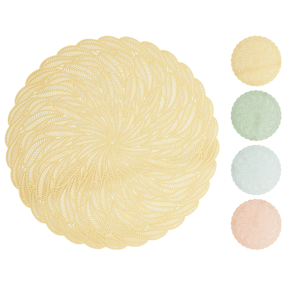 Placemat Pv Dia 38cm Assortiment