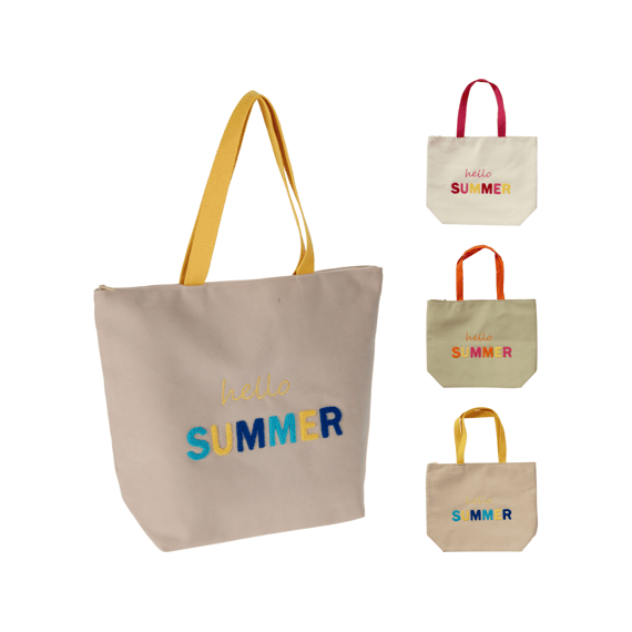 Strandtas 48x15x38cm 3 Assortiment 