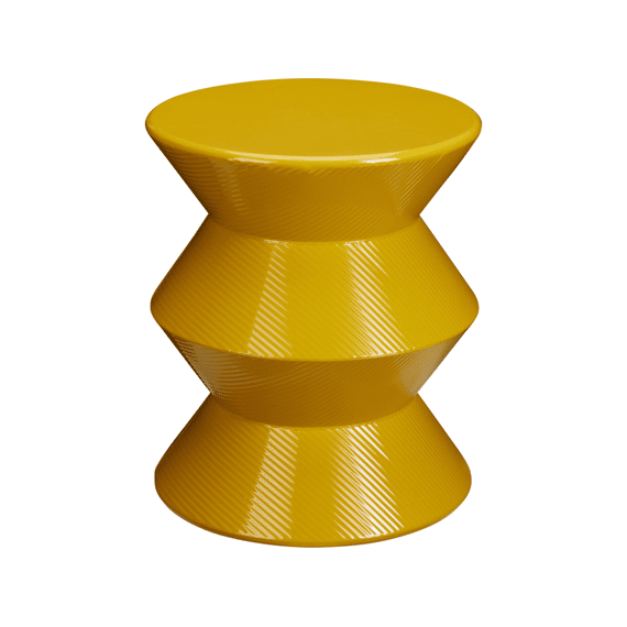 Bijzettafel 30x36cm Shiny Geel