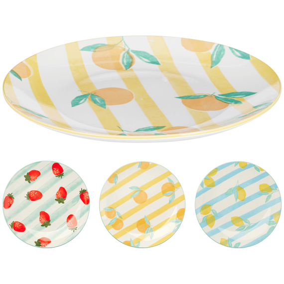 Bord Porselein Dia 27cm 3 Assortiment 