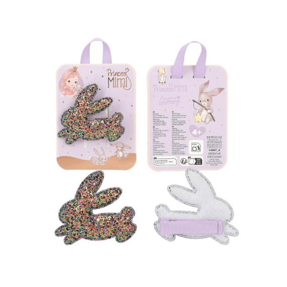 Princess Mimi Haarspeldje Glitter Konijn