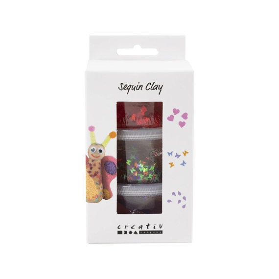 Hobbyset Sequin Clay Paars Roze Harmonie 3x60g