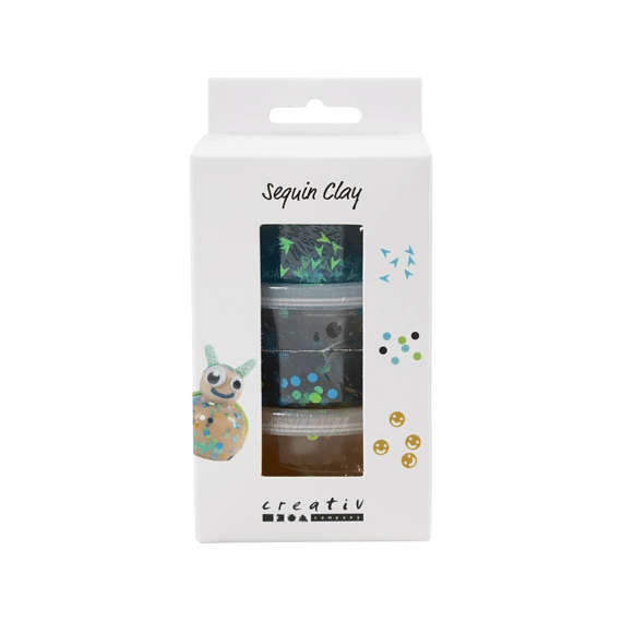 Hobbyset Sequin Clay Blauw Groene Harmonie 3x60g