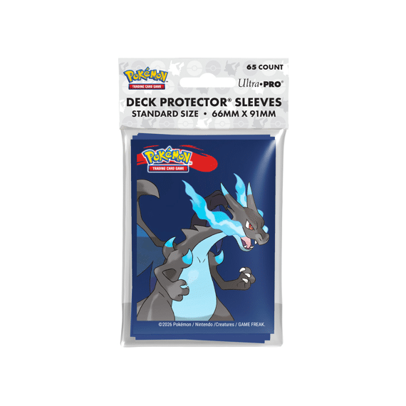Pokémon Mega Charizard X Deck Protector Sleeves 65ct 66x91mm