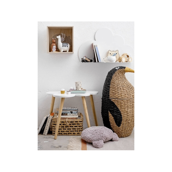 Bloomingville Mini Tazia Mand Met Deksel Zwart Bankuan Gras