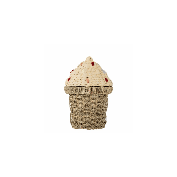 Bloomingville Mini Cillie Mand Met Deksel Natuur Seagrass 28X41cm