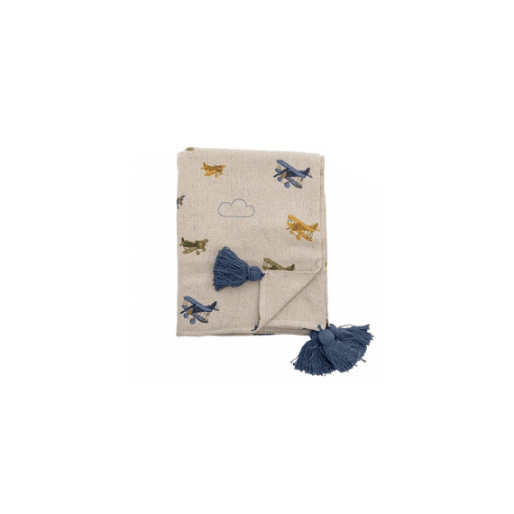 Bloomingville Mini Plane Deken Natuur 160x130cm