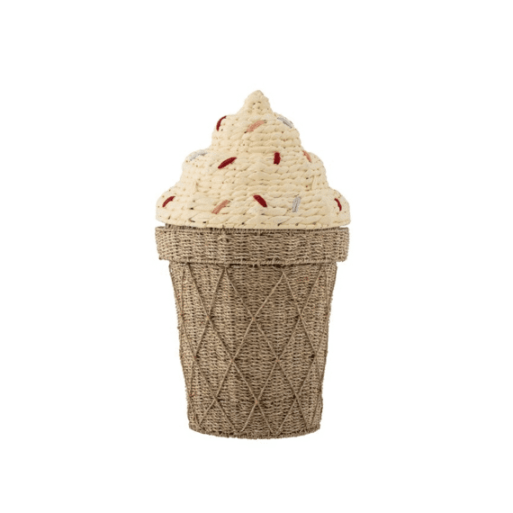 Bloomingville Mini Cillie Mand Met Deksel Natuur Water Hyacinth 40x72cm