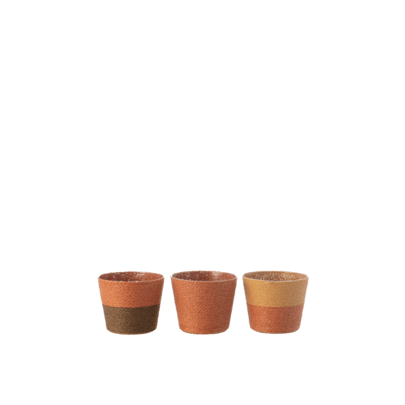 Bloempot  Papier/pet extra small 11.5x11.5x9.5cm 3 assortiment