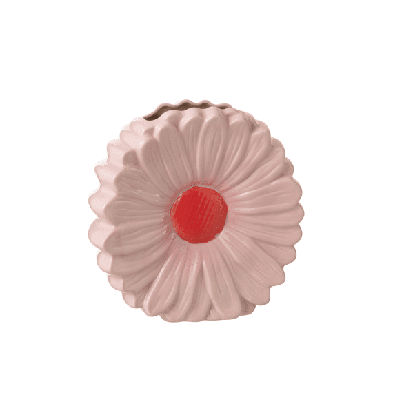 Vaas Bloem Porselein Roze 26.5x9x26.5cm