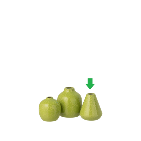 Vaas Porselein Groen Medium 9x9x10.5cm