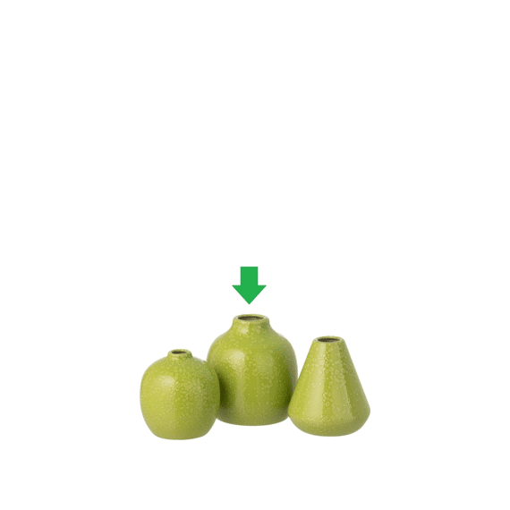 Vaas Porselein Groen Large 10.5x10.5x11.5cm