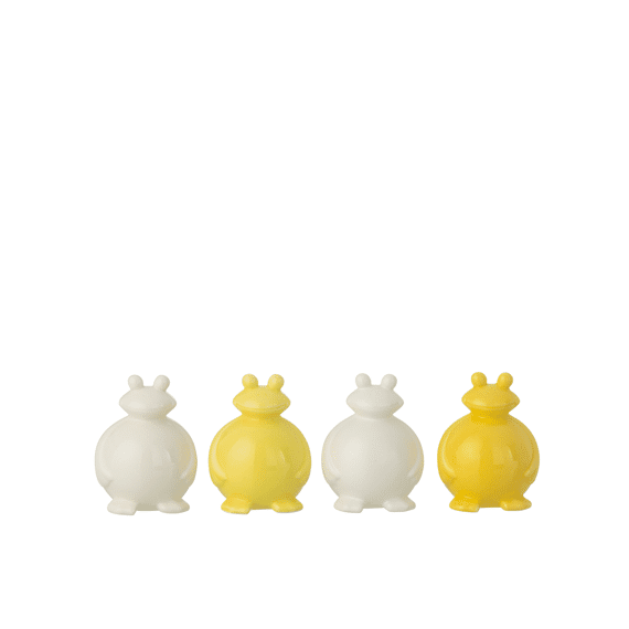 Kikker Porselein S 8x7.5x10cm 4 assortiment