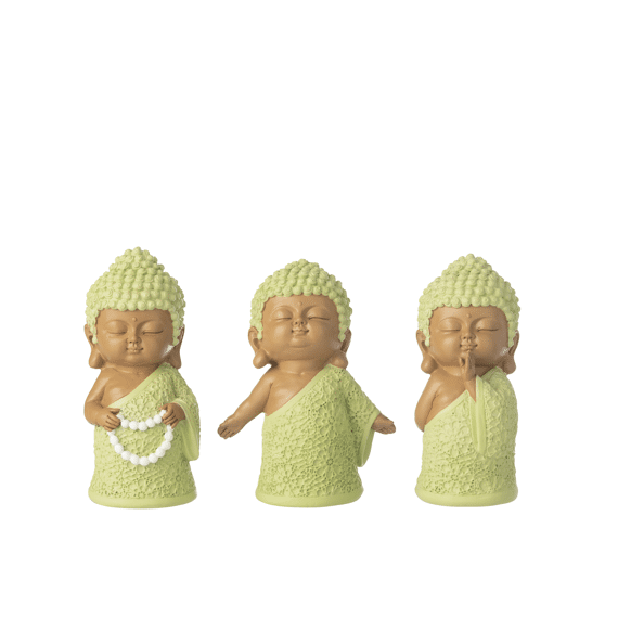 Monnik Ketting Polyresin Munt 7.5x9x15cm 3ass.