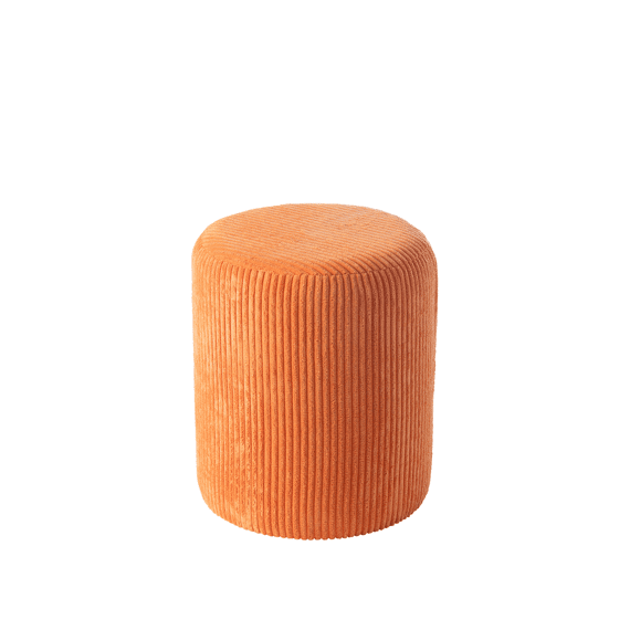 Kruk Colorful in Corduroy Oranje 37x37x44cm