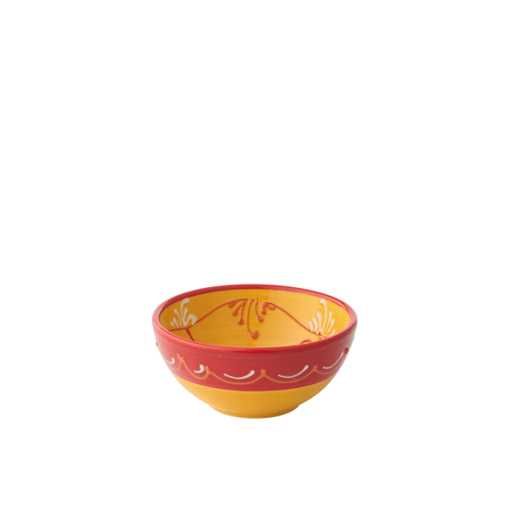 Schaal Keramiek Oranje/rood S 14x14x6.5cm