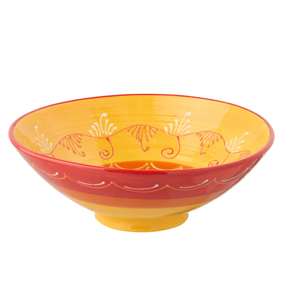 Schaal Lebrillo Keramiek Oranje/rood 40x40x15cm