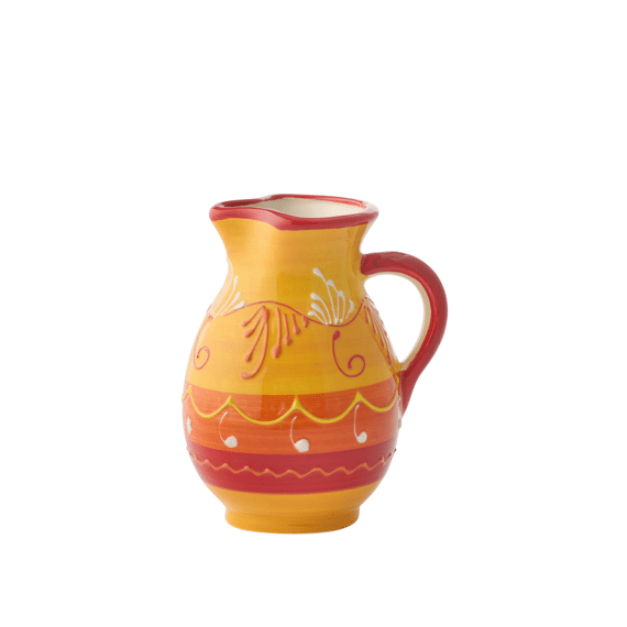 Kan Keramiek Oranje/rood 17x17x21cm