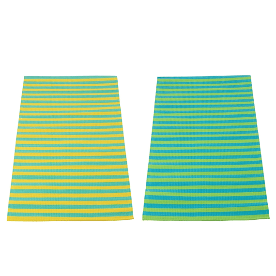 J-Line Strandmat Sunshine/smile Gestreept P 70x150x1cm 2 Assortiment