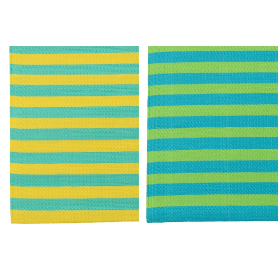 J-Line Strandmat Sunshine/smile Gestreept P 70x150x1cm 2 Assortiment