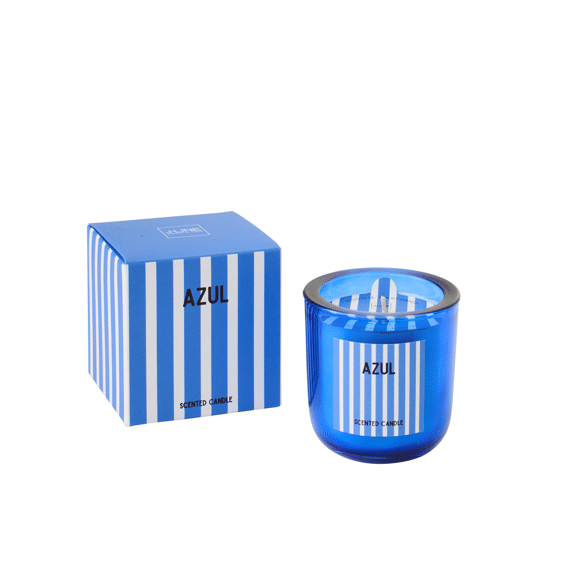 Geurkaars Azul Was Blauw Small 8x8x8.5cm