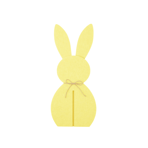 Konijn Vilt Geel Large 26.5x26.5x60cm