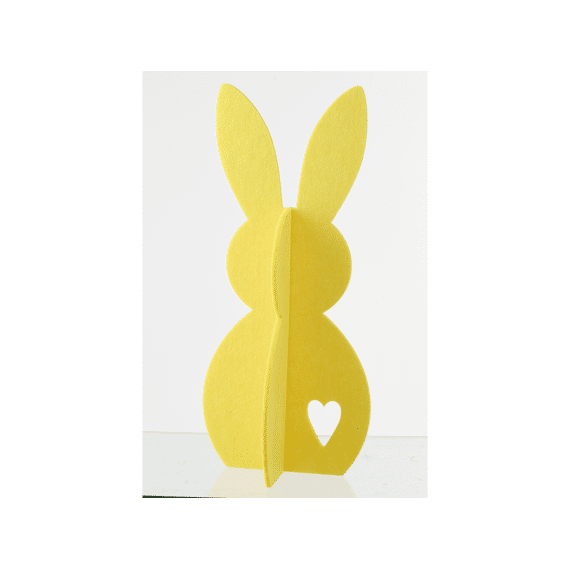 Konijn Vilt Geel Large 26.5x26.5x60cm