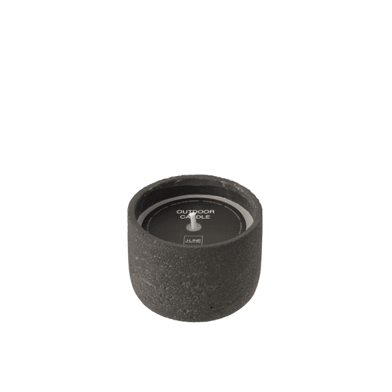 Buitenkaars 31h Rond Paraffine Donker 18x18x13.5cm