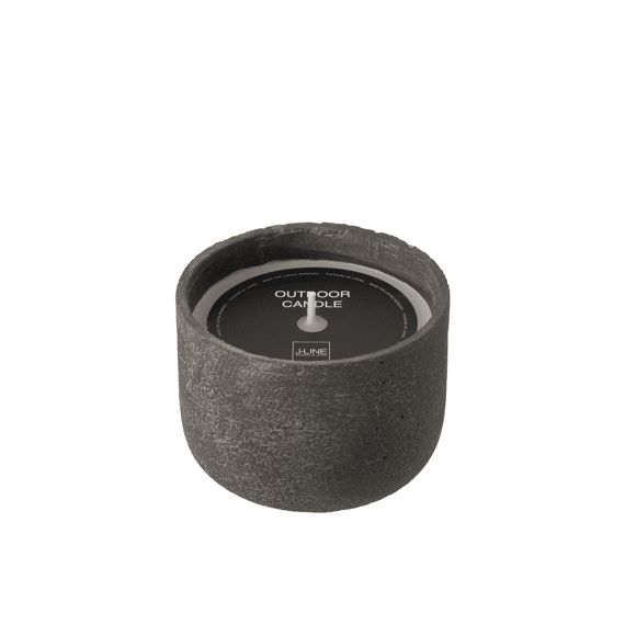 Buitenkaars 47h Rond Paraffine Donker 20.5x20.5x16cm