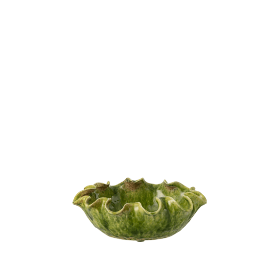 Decoratief Plateau Ronny Onregelmatig Aardewerk Groen 33x28.5x11.5cm