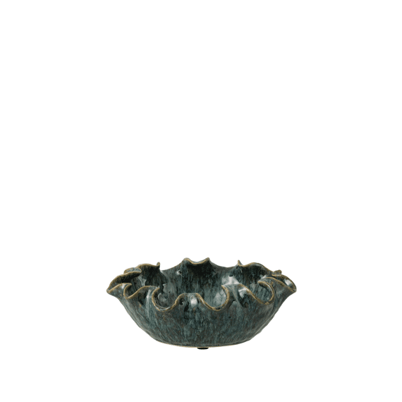 Decoratief Plateau Ronny Onregelmatig Aardewerk Blauw 33x28.5x11.5cm