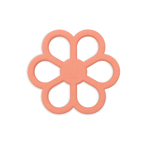 Jollein Bijtring Siliconen Flower Coral Rose