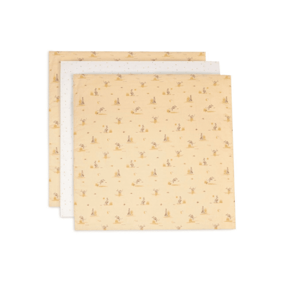 Jollein Tetradoeken 70x70 3-pack Kangaroots