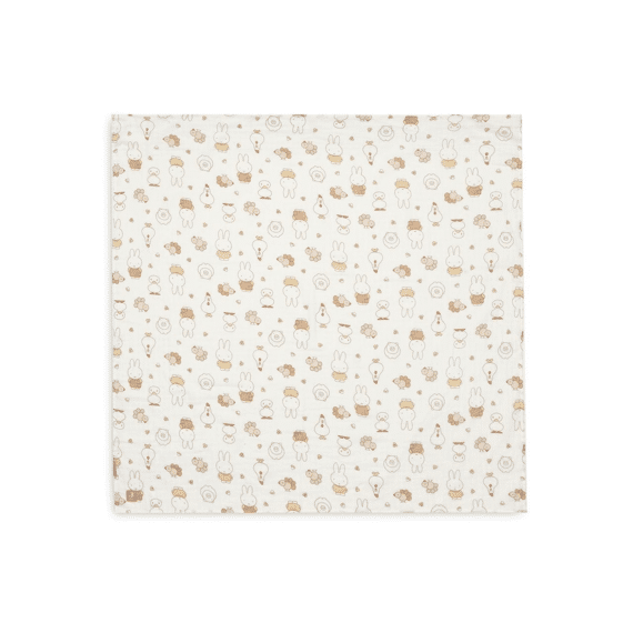 Jollein Multidoek Tetra 115x115 2-pack Miffy Family Farm