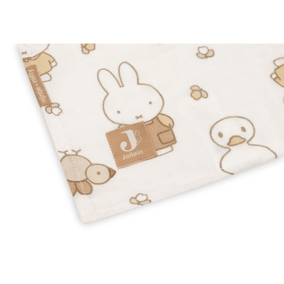 Jollein Multidoek Tetra 115x115 2-pack Miffy Family Farm