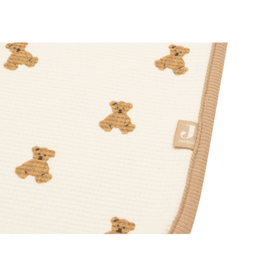 Jollein Deken Wieg Jersey 75x100 Mini Teddy Bear Little Waffle