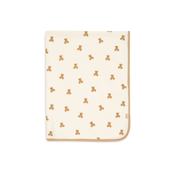Jollein Deken Wieg Jersey 75x100 Mini Teddy Bear Little Waffle