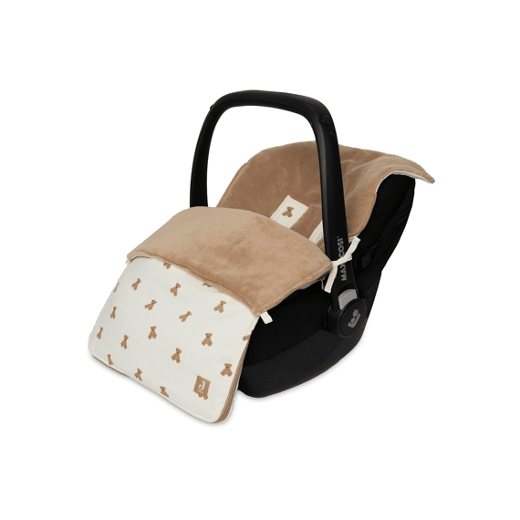 Jollein Voetenzak Groep 0+ 3/5 Punts Gordel Mini Teddy Bear Waffle