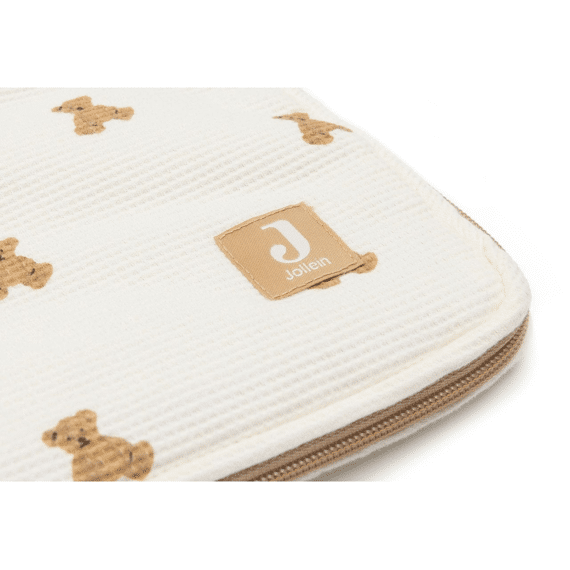 Jollein Voetenzak Groep 0+ 3/5 Punts Gordel Mini Teddy Bear Waffle