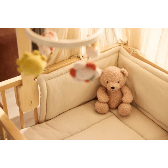 Jollein Box/bedbumper 30x180 Little Waffle Sand