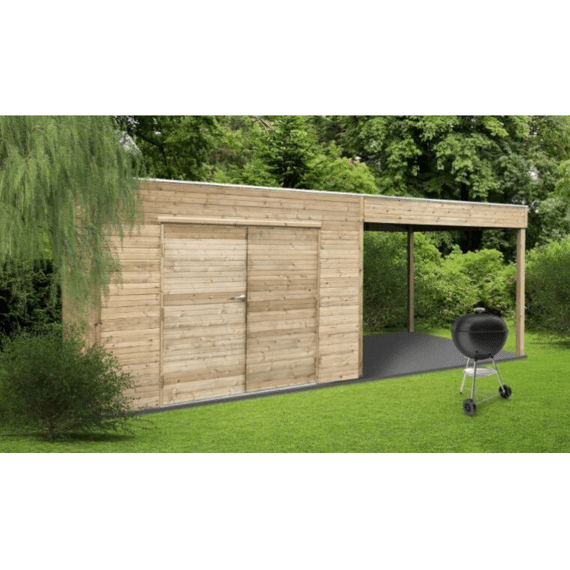 Solid Tuinhuis Cube Amalfi 2988 + 2870 X 1988 Mm 19 Mm