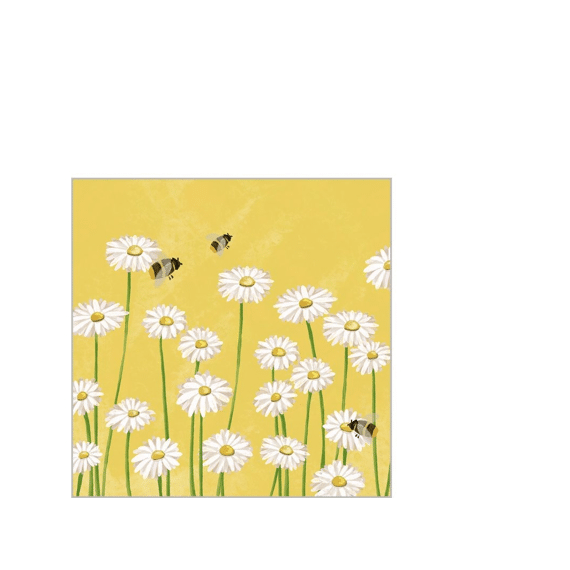 Ppd Bees & Flowers Servetten 25x25cm 20 stuks