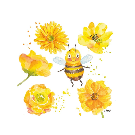 Ppd Hey Bee Servetten 33x33cm 20 stuks