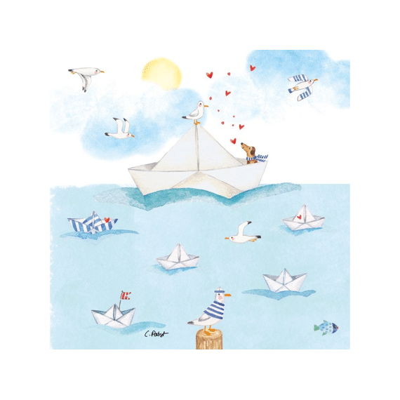 Ppd Sailing Away Servetten 33x33cm 20 stuks